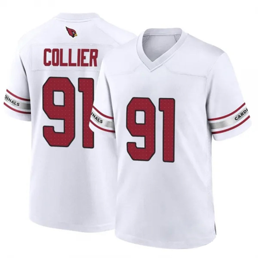 A.Cardinals #91 L.J. Collier Player White Game Home Football Jerseys football jersey product view 1