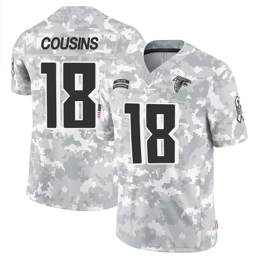 A.Falcons #18 Kirk Cousins Player Arctic Camo Salute to Service Limited Football Jerseys football jersey product view 1
