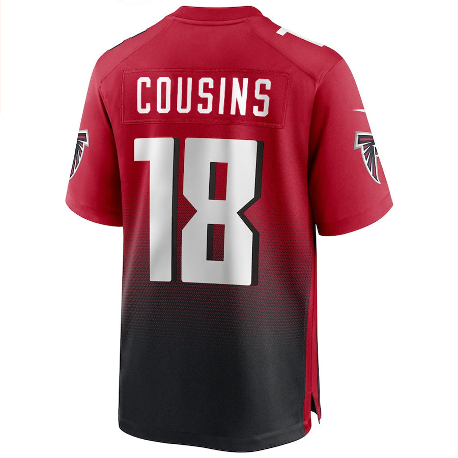A.Falcons #18 Kirk Cousins Player Red Home Game Football Jerseys football jersey product view 1