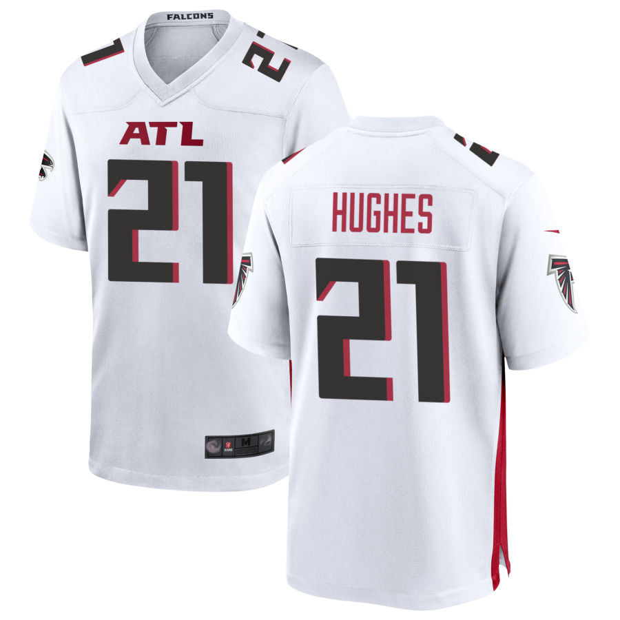 A.Falcons #21 Mike Hughes Player White Home Game Football Jerseys football jersey product view 1