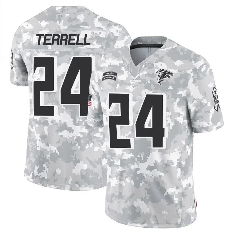 A.Falcons #24 A.J. Terrell Jr. Player Arctic Camo Salute to Service Limited Football Jerseys football jersey product view 1