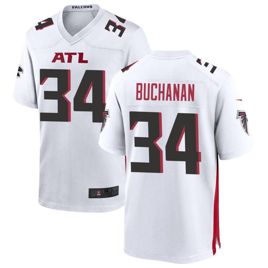 A.Falcons #34 Ray Buchanan Player White Game Home Football Jerseys football jersey product view 1