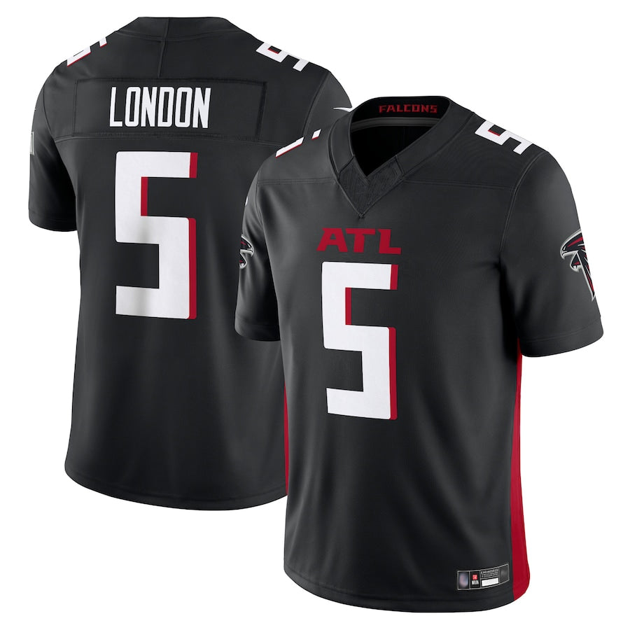 A.Falcons #5 Drake London Player Black Vapor F.U.S.E. Limited Football Jerseys football jersey product view 1