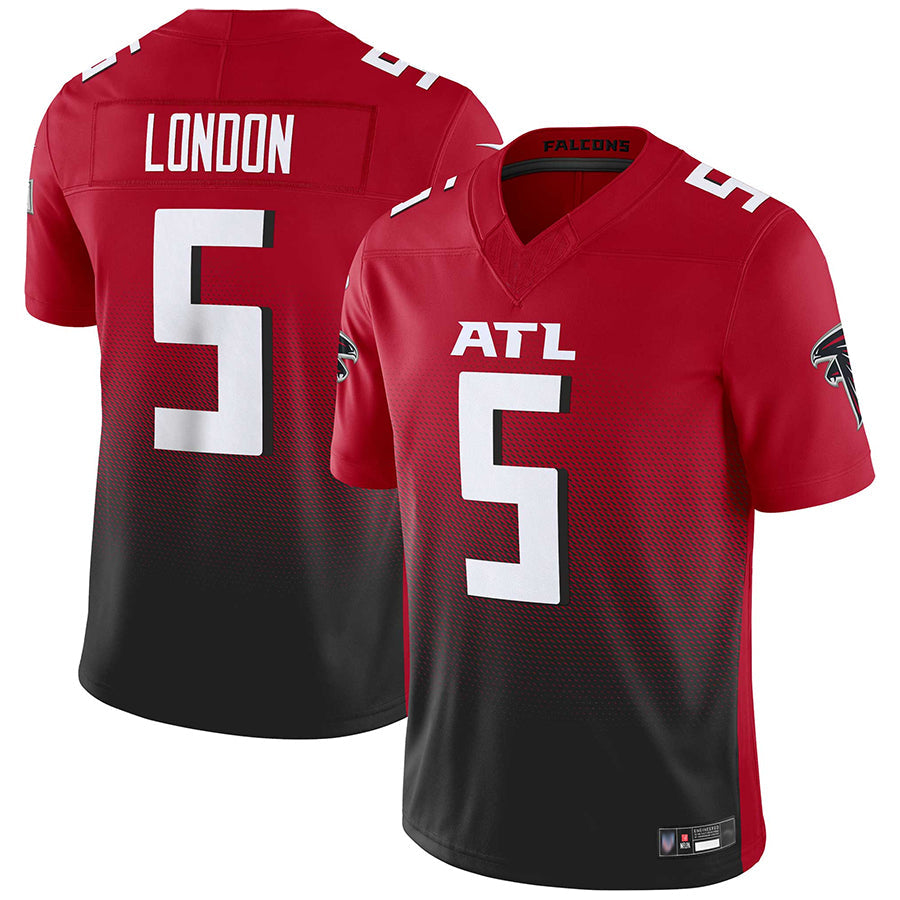 A.Falcons #5 Drake London Player Red Vapor F.U.S.E. Limited Football Jerseys football jersey product view 1