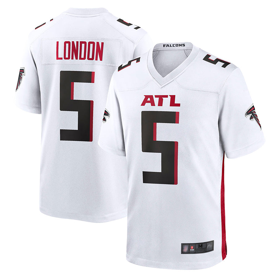 A.Falcons #5 Drake London Player White Game Football Jerseys football jersey product view 1
