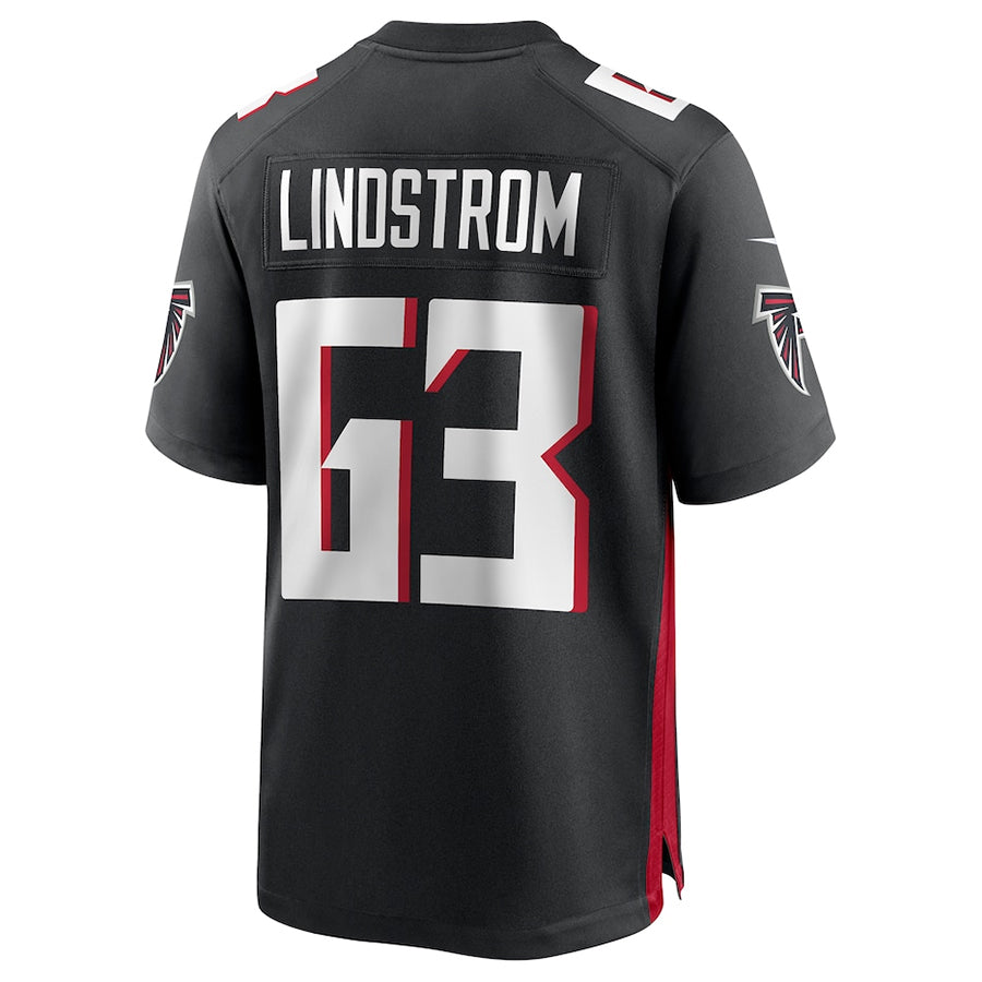 A.Falcons #63 Chris Lindstrom Player Black Home Game Football Jerseys football jersey product view 1
