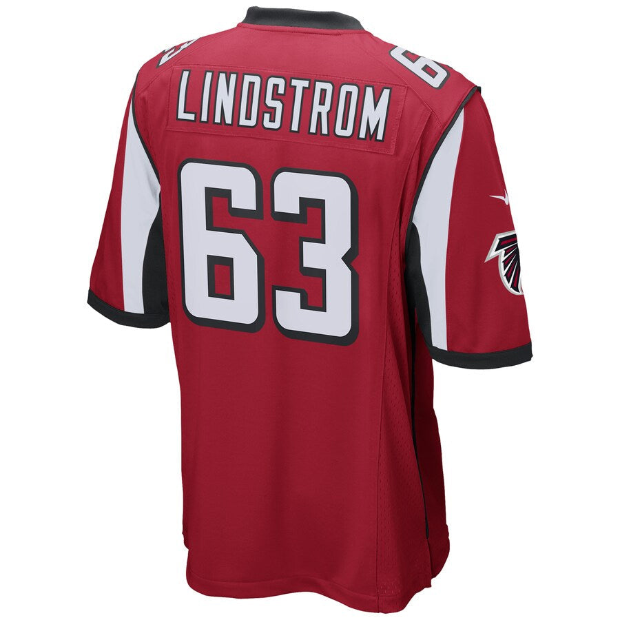 A.Falcons #63 Chris Lindstrom Player Red Replica Game Football Jerseys football jersey product view 1