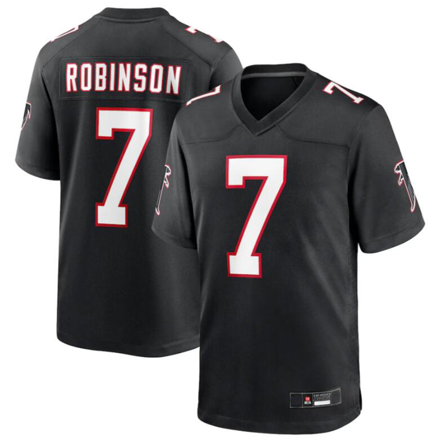 A.Falcons #7 Bijan Robinson Player Black Game Football Jerseys football jersey product view 2