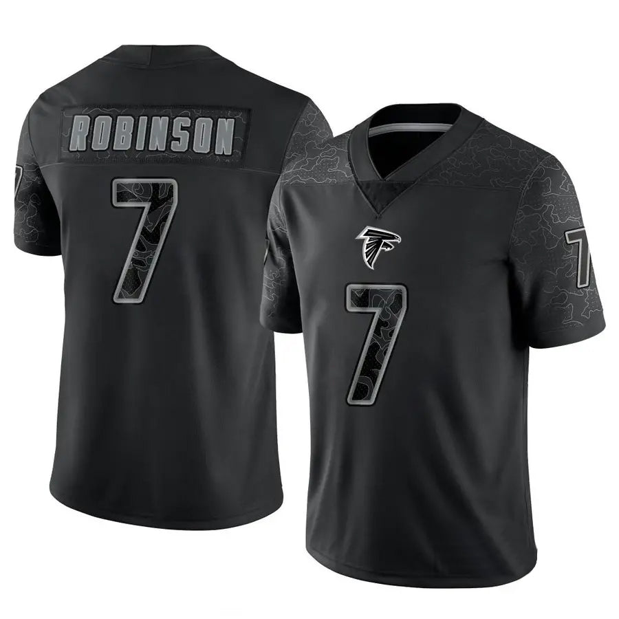 A.Falcons #7 Bijan Robinson Player Black RFLCTV Limited Football Jerseys football jersey product view 1