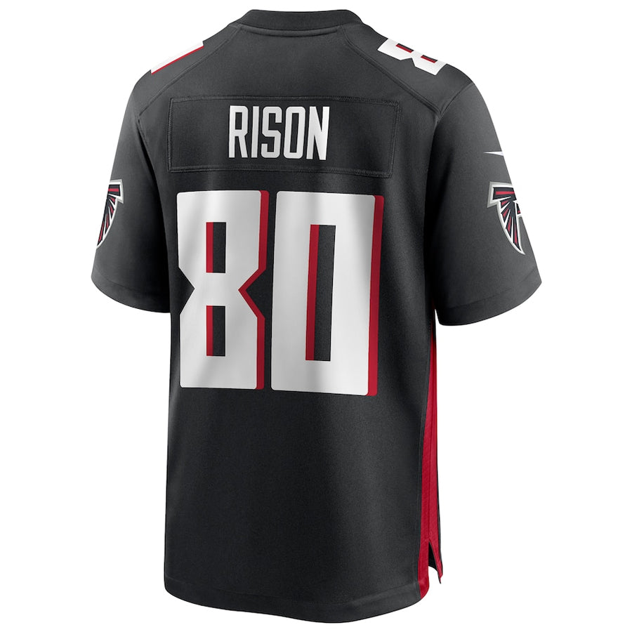 A.Falcons #80 Andre Rison Player Black Home Game Football Jerseys football jersey product view 1