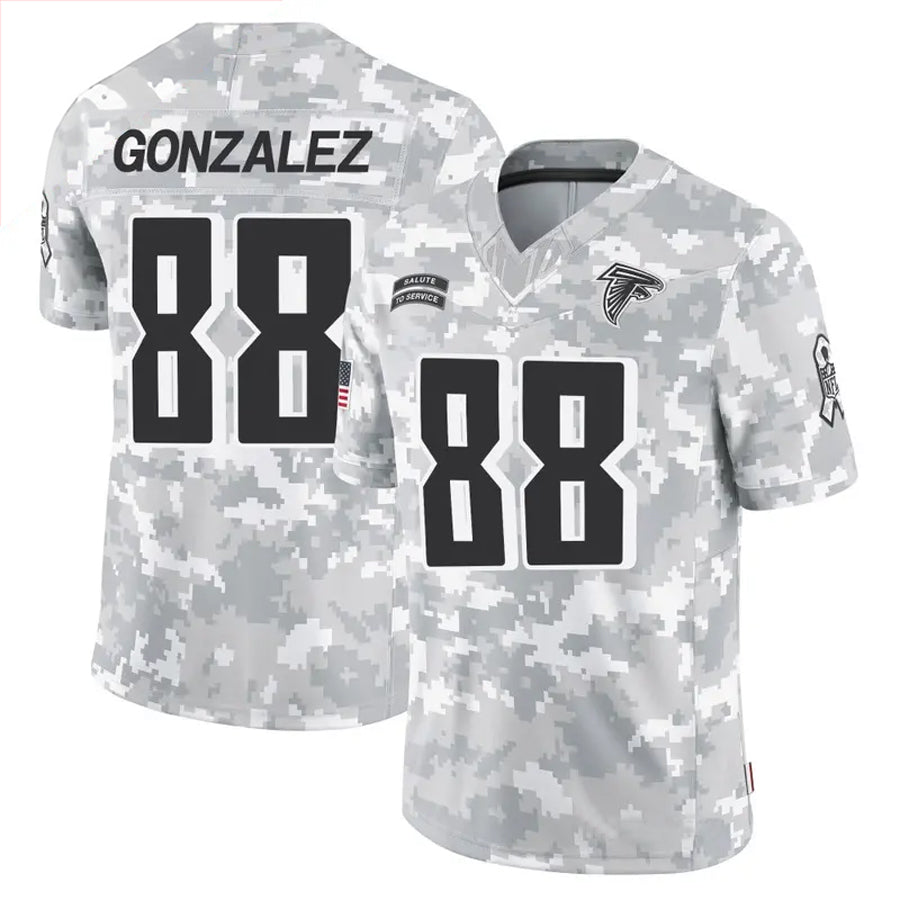 A.Falcons #88 Tony Gonzalez Player Arctic Camo Salute to Service Limited Football Jerseys football jersey product view 1
