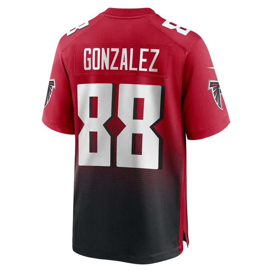 A.Falcons #88 Tony Gonzalez Player Red Home Game Football Jerseys football jersey product view 1