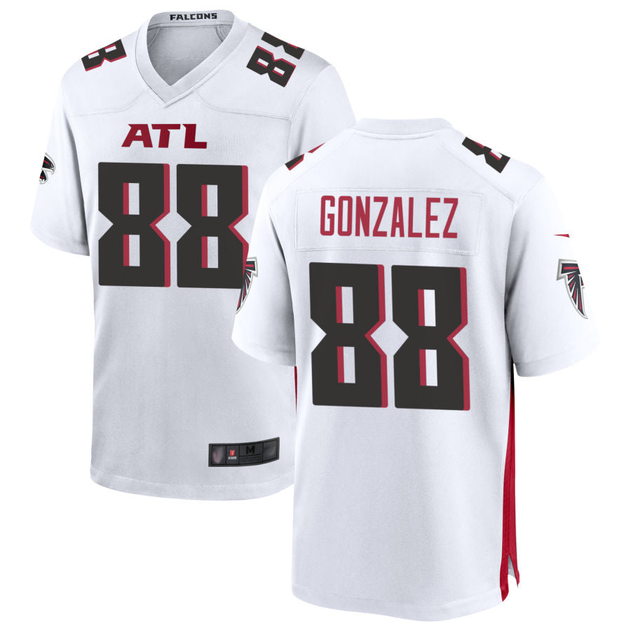 A.Falcons #88 Tony Gonzalez Player White Home Game Football Jerseys football jersey product view 1