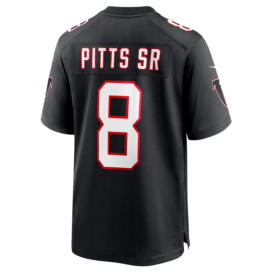 A.Falcons #8 Kyle Pitts Sr. Player Black Alternate Game Football Jerseys football jersey product view 1
