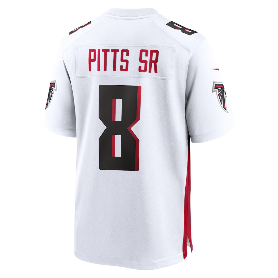 A.Falcons #8 Kyle Pitts Sr. Player White Home Game Football Jerseys football jersey product view 1
