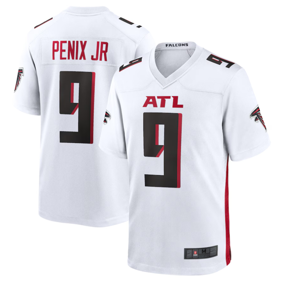 A.Falcons #9 Michael Penix Jr. Player White Game Football Jerseys football jersey product view 1