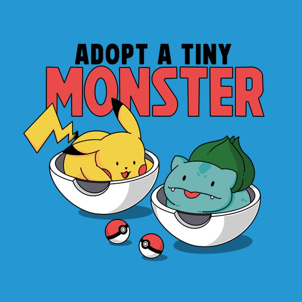 Adopt A Tiny Monster - Adult & Kids T-Shirts, Sweatshirts & Hoodies apparel design preview 1