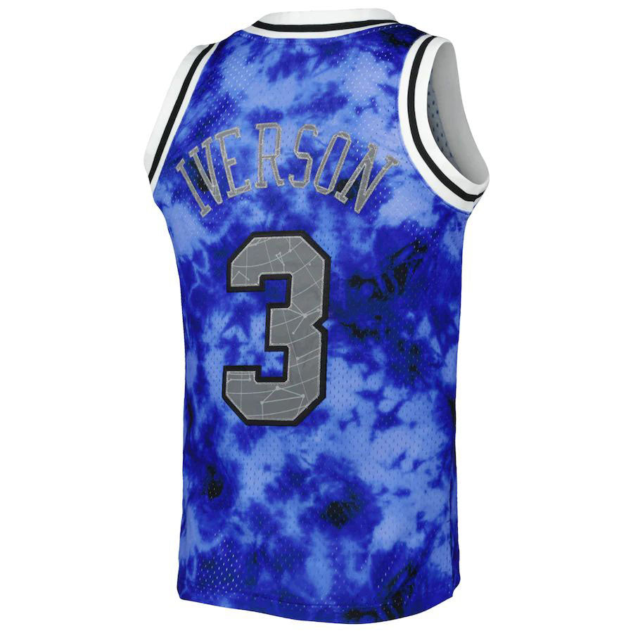 PH.76ers #3 Allen Iverson 1996-97 Galaxy Swingman Jersey Royal Stitched American Basketball Jersey basketball jersey product view 1