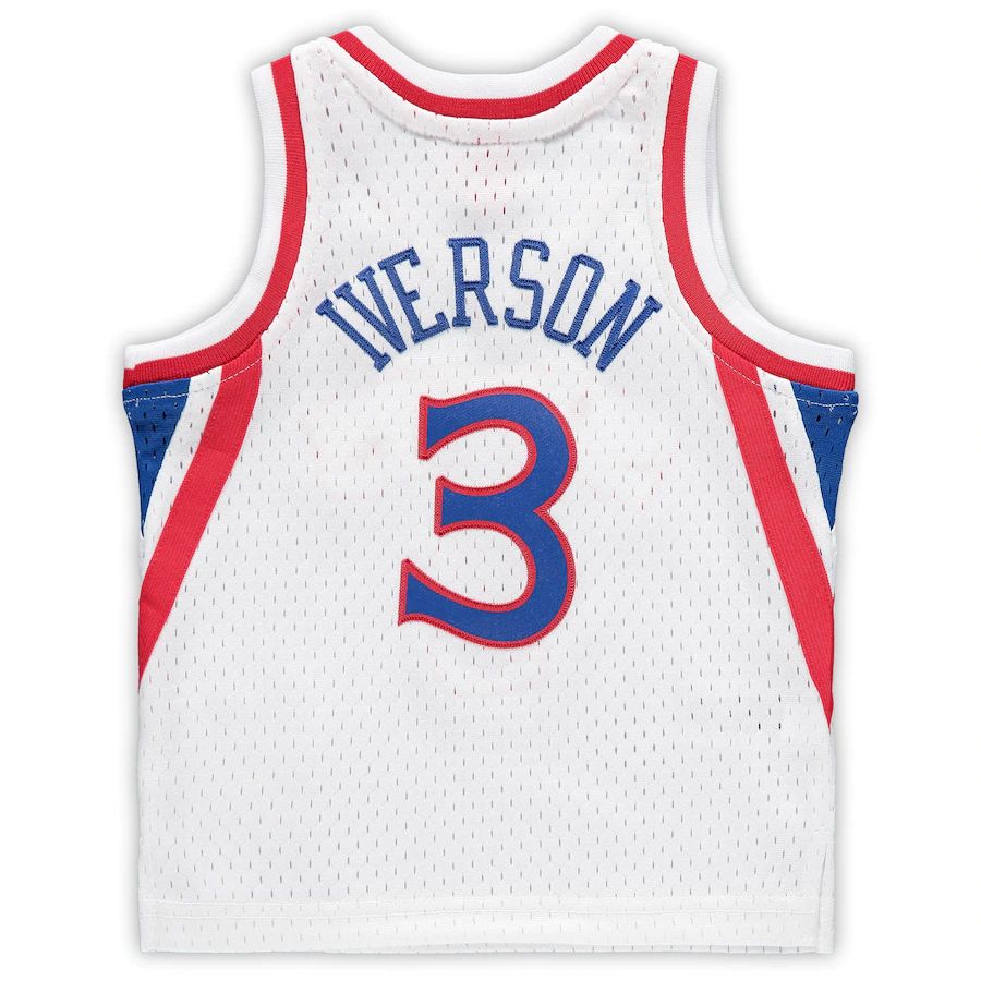 PH.76ers #3 Allen Iverson Infant 1996-97 Hardwood Classics Retired Player Jersey White Stitched American Basketball Jersey basketball jersey product view 1