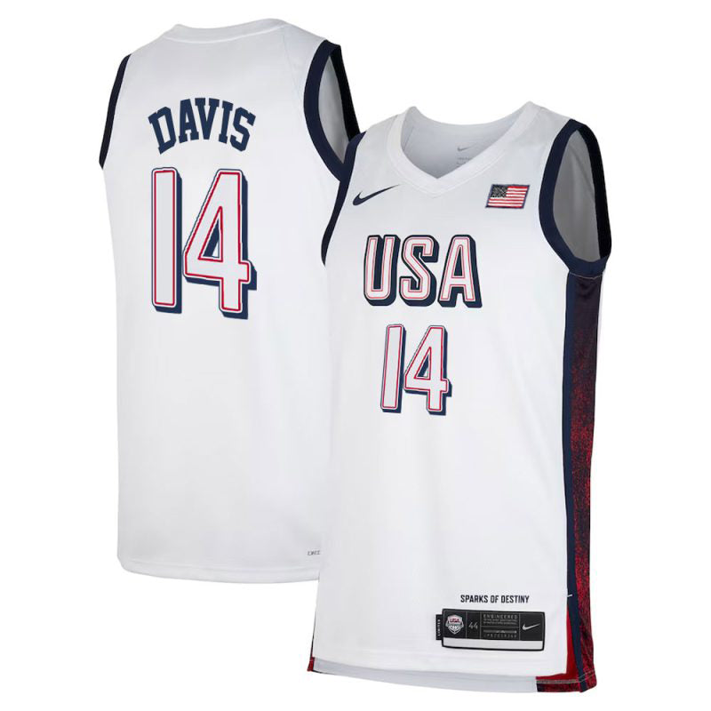 Anthony Davis Team USA 2024 Olympics Jersey sports jersey product view 1