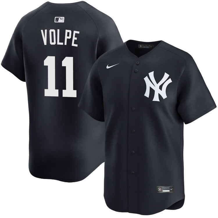 Anthony Volpe New York Yankees Alternate Limited Jersey - Navy baseball jersey product view 1
