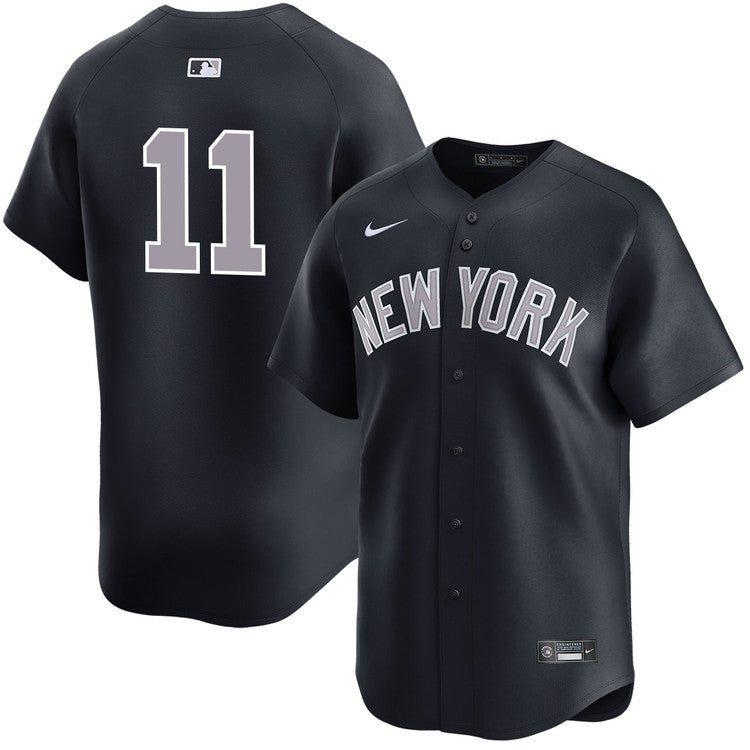 Anthony Volpe New York Yankees Alternate Road Limited Player Jersey - Navy baseball jersey product view 1