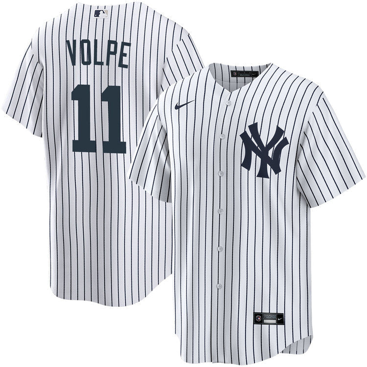 Anthony Volpe New York Yankees Home Jersey - White baseball jersey product view 1