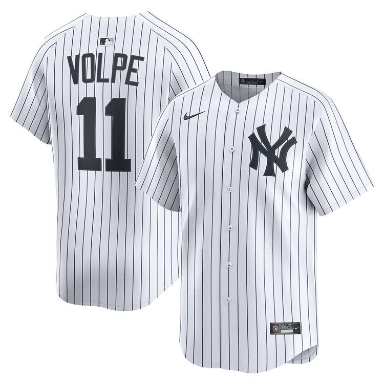 Anthony Volpe New York Yankees Home Limited Jersey - White baseball jersey product view 1
