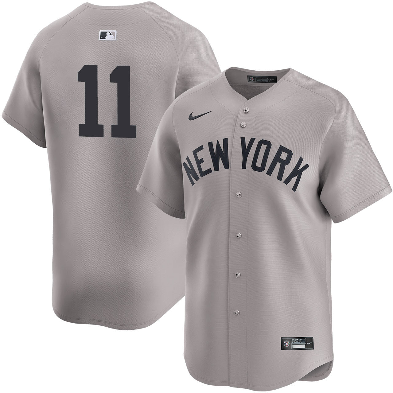Anthony Volpe New York Yankees Road Limited Player Jersey - Gray baseball jersey product view 1