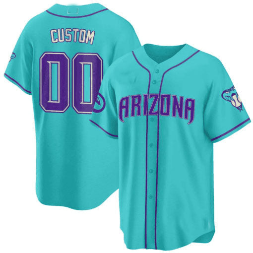 Custom Arizona Diamondbacks 2024 Teal Purple ¨C All Stitched Baseball Jersey baseball jersey product view 1