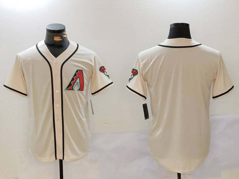 Arizona Diamondbacks Blank Cream Cool Base Limited Stitched Baseball Jerseys baseball jersey product view 1