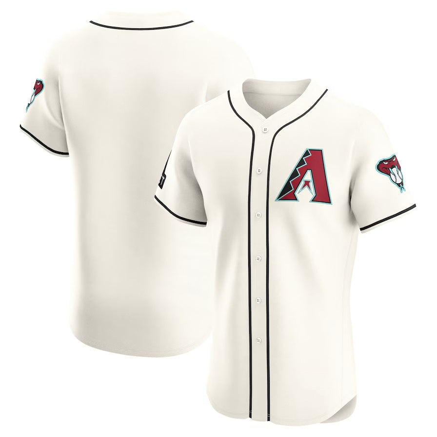 Arizona Diamondbacks Home Elite Patch Jersey - White Stitched Baseball Jersey baseball jersey product view 1