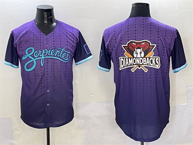Arizona Diamondbacks Team Big Logo Purple 2025 City Connect Limited Stitched Baseball Jersey baseball jersey product view 1