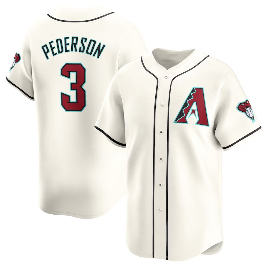 Arizona Diamondbacks #3 Joc Pederson Home Limited Player Jersey - Cream Stitched Baseball Jersey baseball jersey product view 1