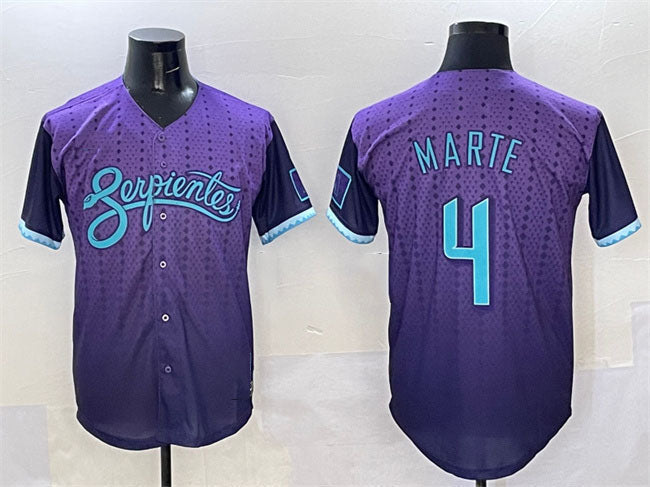Arizona Diamondbacks #4 Ketel Marte Purple 2025 City Connect Limited Stitched Baseball Jersey baseball jersey product view 1