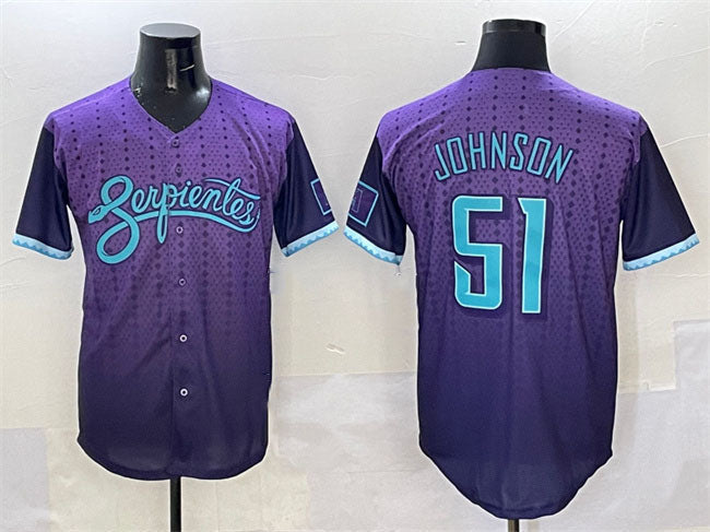 Arizona Diamondbacks #51 Randy Johnson Purple 2025 City Connect Limited Stitched Baseball Jersey baseball jersey product view 1