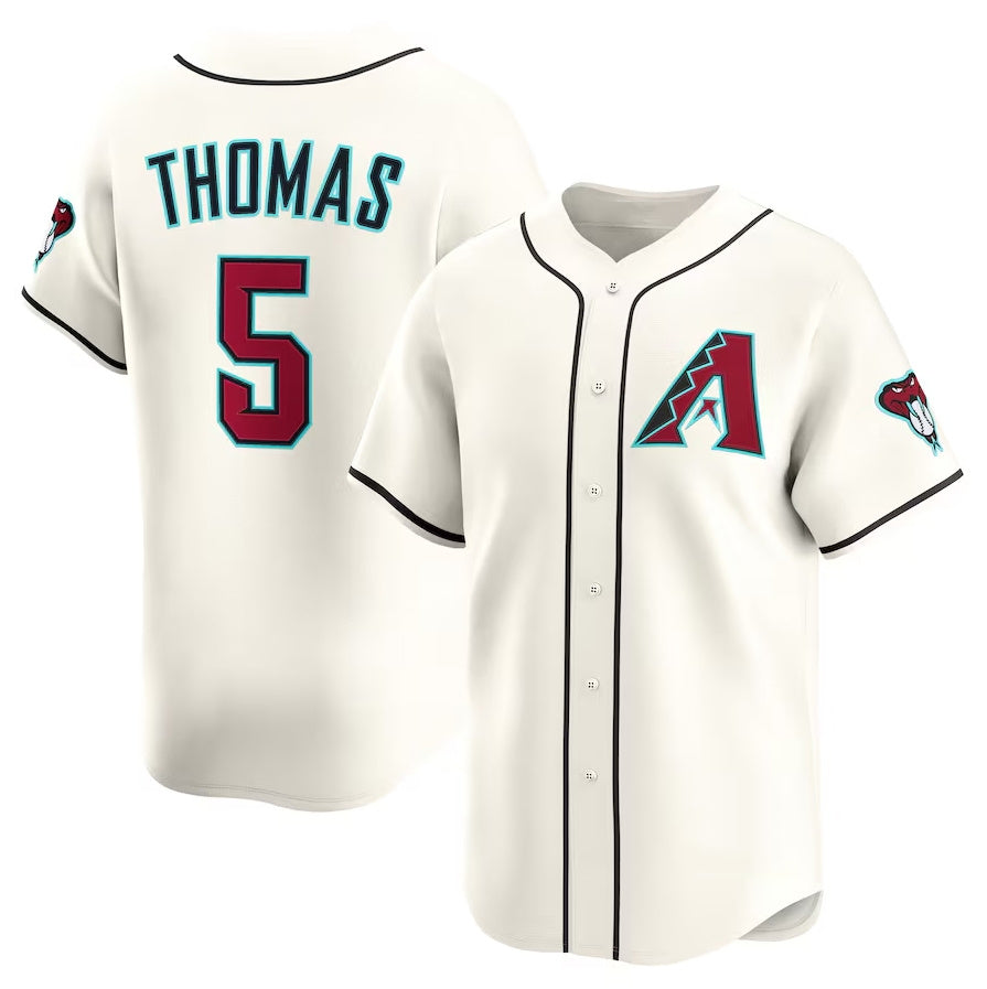Arizona Diamondbacks #5 Alek Thomas Alternate Limited Player Jersey - Cream Stitched Baseball Jersey baseball jersey product view 1
