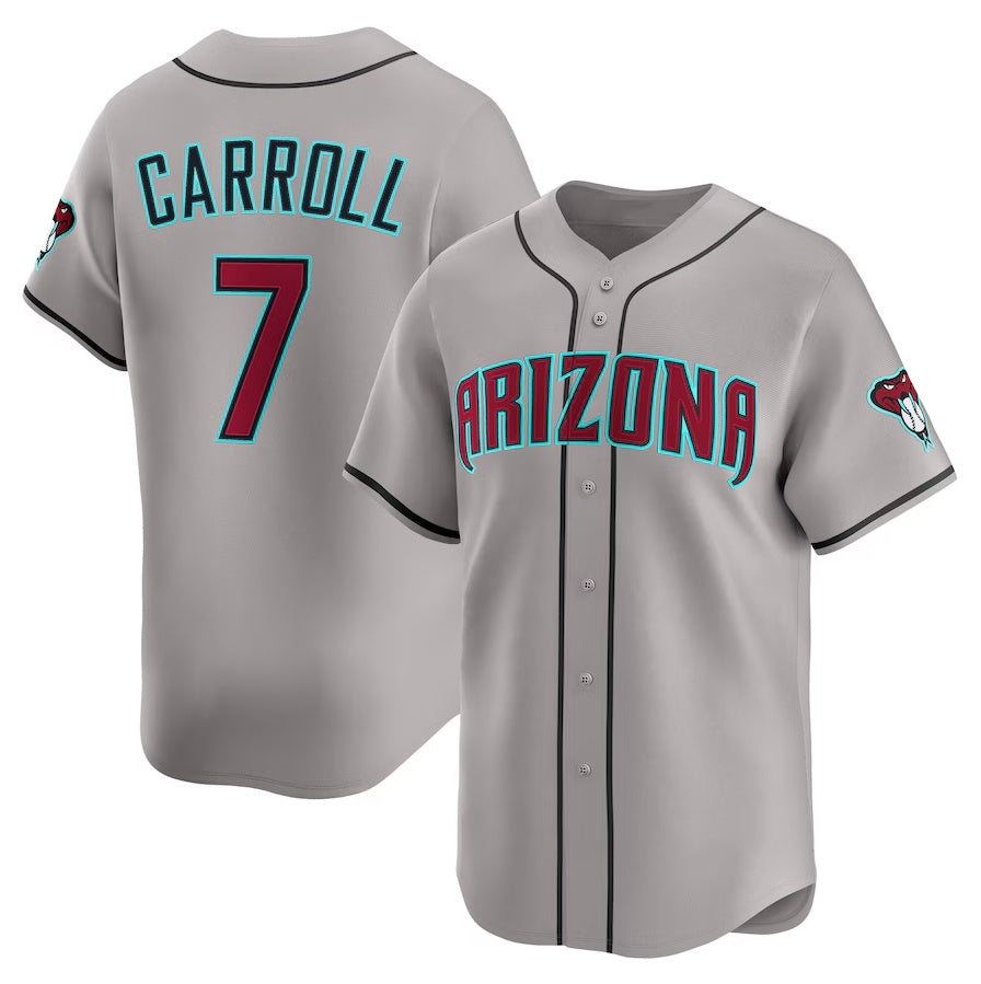 Arizona Diamondbacks #7 Corbin Carroll Alternate Limited Player Jersey - Gray Stitched Baseball Jersey baseball jersey product view 1