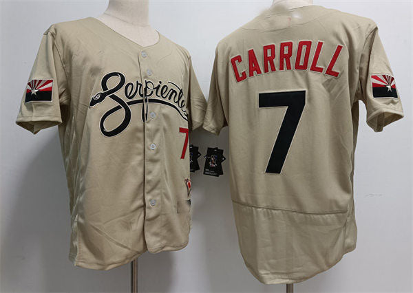 Arizona Diamondbacks #7 Corbin Carroll Tan City Connect Baseball Jersey baseball jersey product view 1