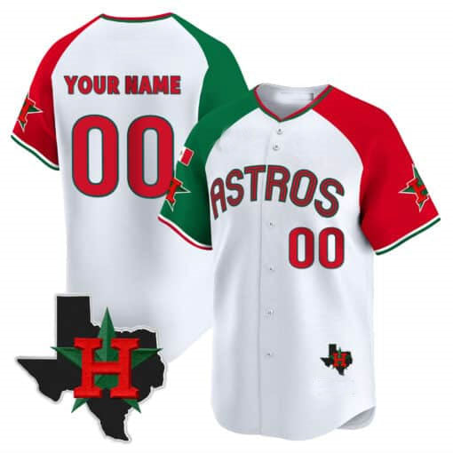 Custom Houston Astros Mexico Texas Patch Vapor Premier Limited V3 White¨C All Stitched Baseball Jersey baseball jersey product view 1