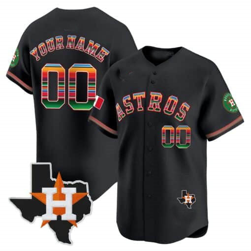 Custom Houston Astros Mexico Texas Patch Vapor Premier Limited ¨C All Stitched Baseball Jersey baseball jersey product view 1