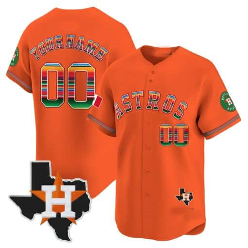 Custom Houston Astros Mexico Texas Patch Vapor Premier Limited ¨C All Stitched Baseball Jersey baseball jersey product view 3