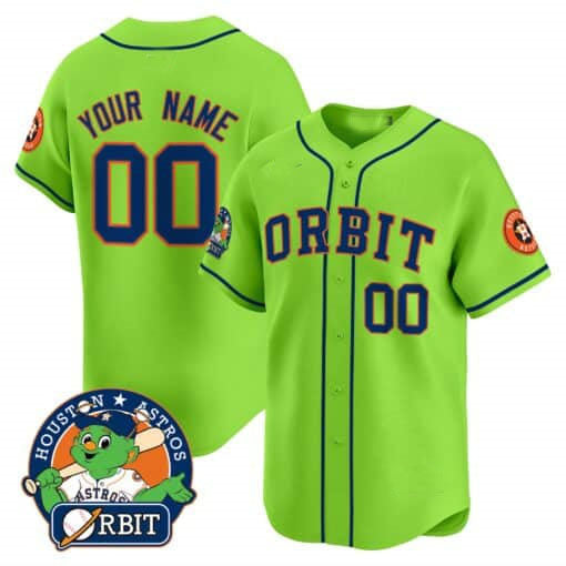 Custom Houston Astros Orbit Patch Vapor Premier Limited ¨C All Stitched Baseball Jersey baseball jersey product view 1