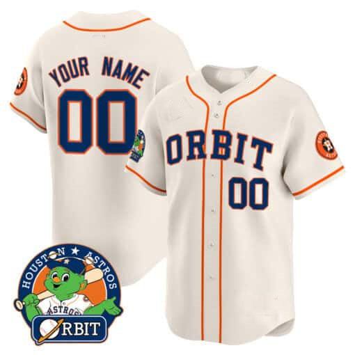 Custom Houston Astros Orbit Patch Vapor Premier Limited ¨C All Stitched Baseball Jersey baseball jersey product view 2