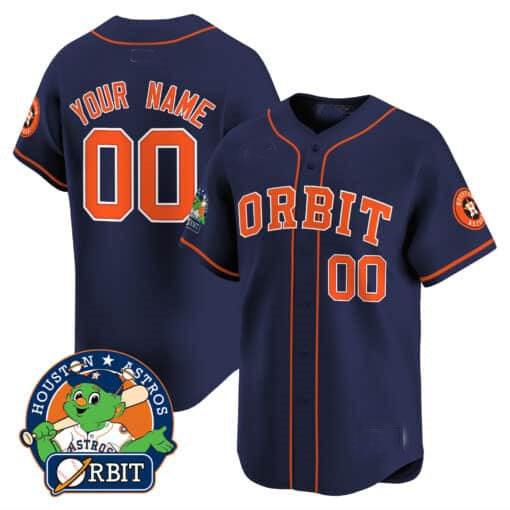 Custom Houston Astros Orbit Patch Vapor Premier Limited ¨C All Stitched Baseball Jersey baseball jersey product view 1