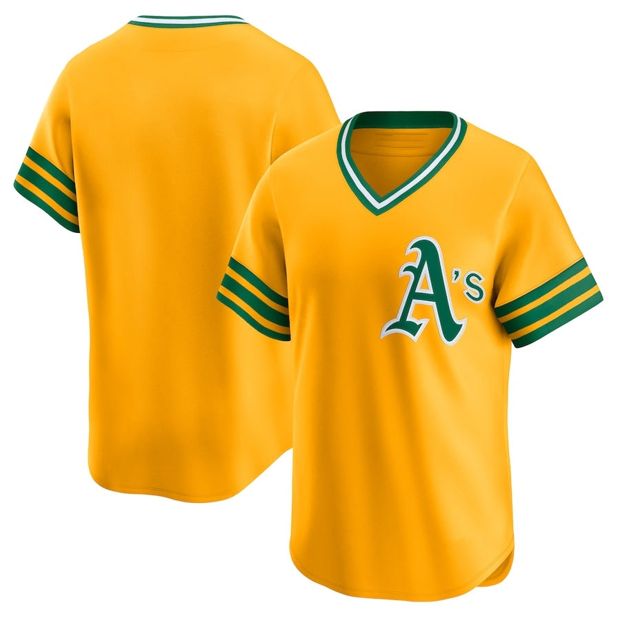 Oakland Athletics Cooperstown Collection Limited Jersey - Gold Stitched Baseball Jersey baseball jersey product view 1