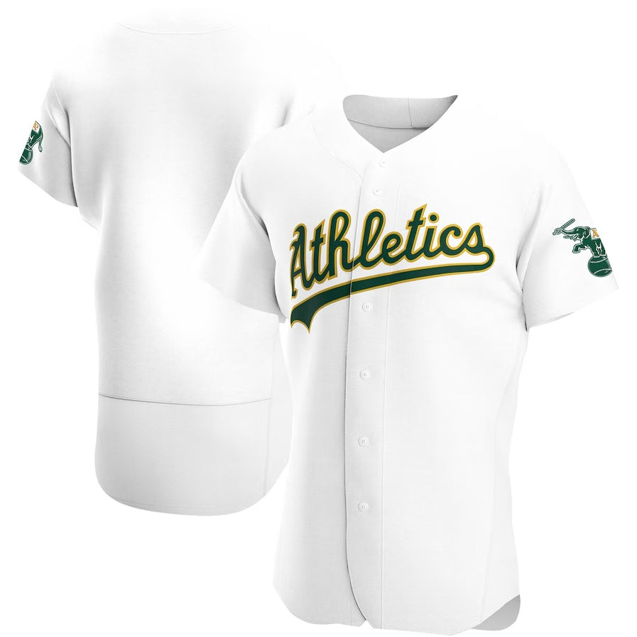 Oakland Athletics Home Authentic Team Jersey - White Stitched Baseball Jersey baseball jersey product view 1