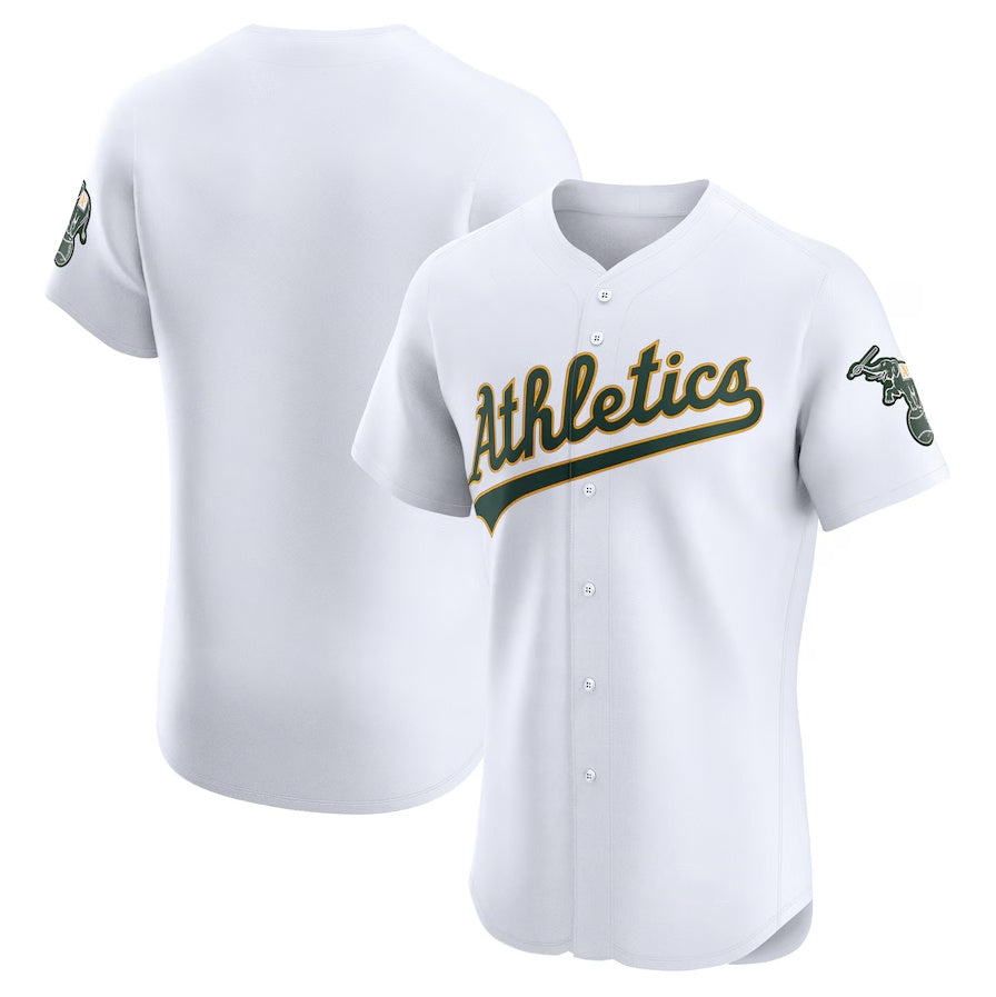 Oakland Athletics Home Elite Jersey - White Stitched Baseball Jersey baseball jersey product view 1