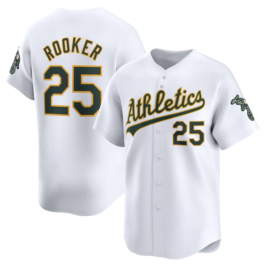 Oakland Athletics #25 Brent Rooker Home Limited Player Jersey - White Stitched Baseball Jersey baseball jersey product view 1