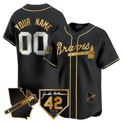 Custom Atlanta Braves 2024 Robinson & Georgia Patch Vapor Premier Limited ¨C All Stitched Baseball Jersey baseball jersey product view 1